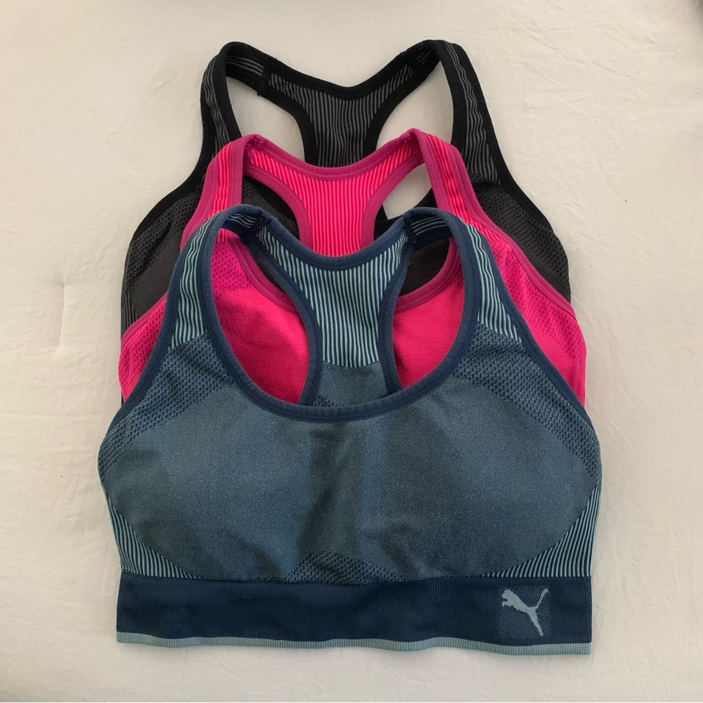 3 pack of vibrant puma sports bras